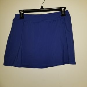*L17* Lands End control top swim skirt, royal blue, EUC, size 8